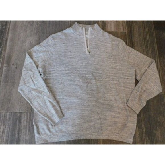 Tommy Bahama XL Men's Half Zip Light Weight Sweatshirt  2 tone Grey - Picture 2 of 6